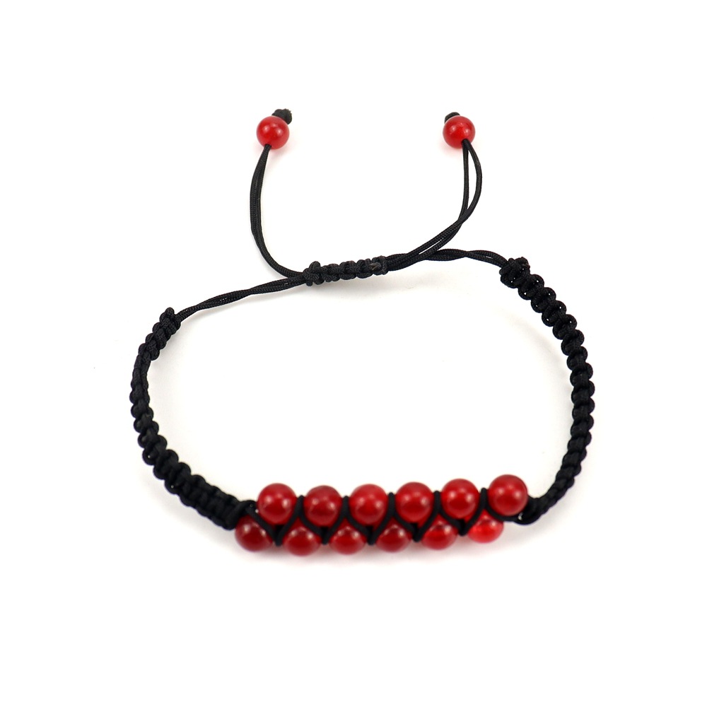 Black rope   red agate