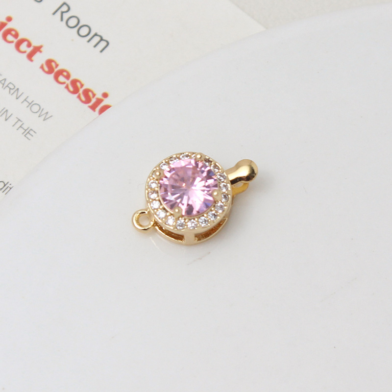 06#Pink round-10*15mm