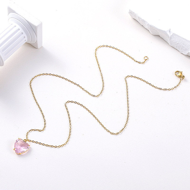 Heart pink zirconia
