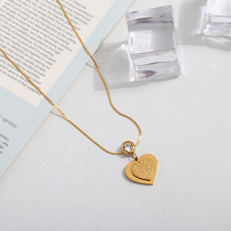 6#Cup diamond pressed sand double layer love heart