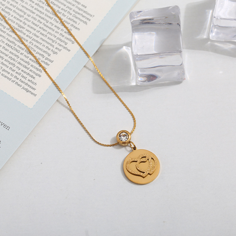 6#Cup diamond pressed sand double layer round heart