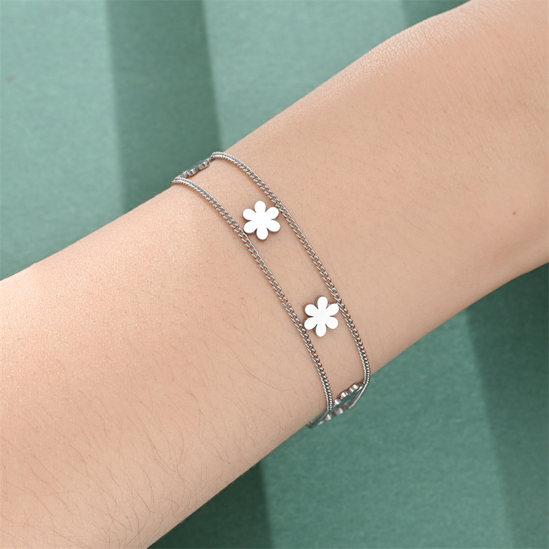 Five-petal flower steel color