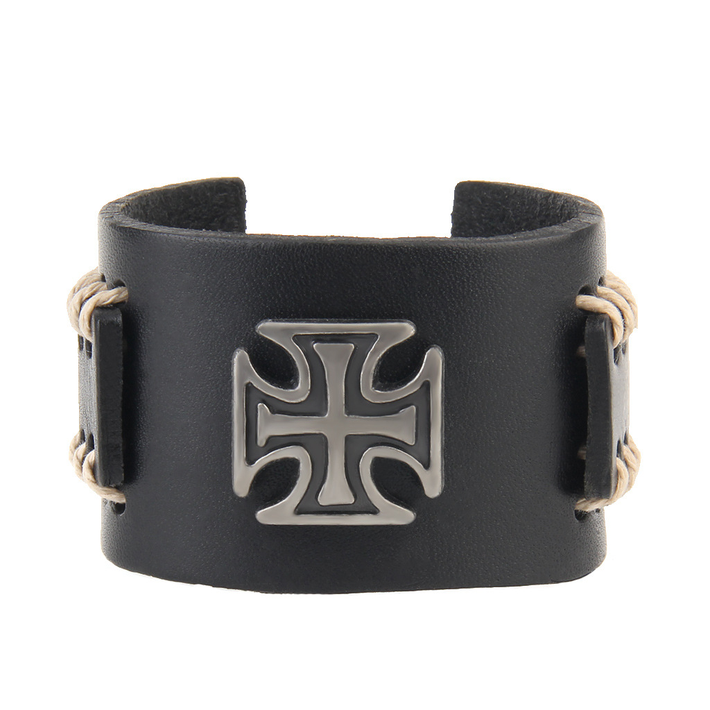 Single Cross Piercing Rope Black