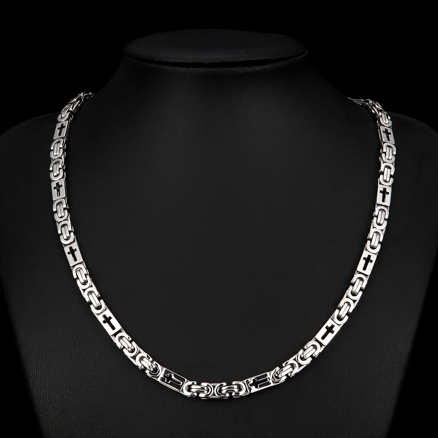 Steel color necklace 6mm*55cm