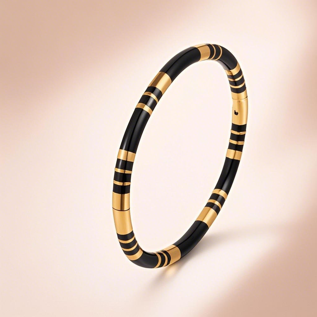 33-b-2 black glue bracelet