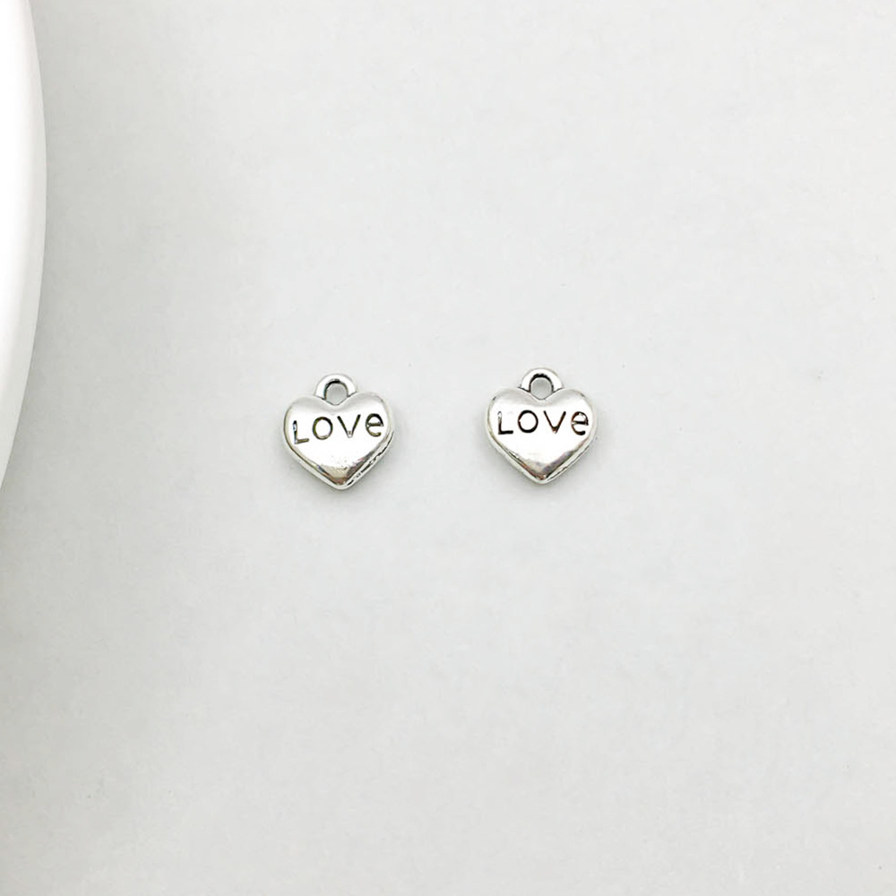1 small peach heart with love7.7*8.5mm-0.5g-13334