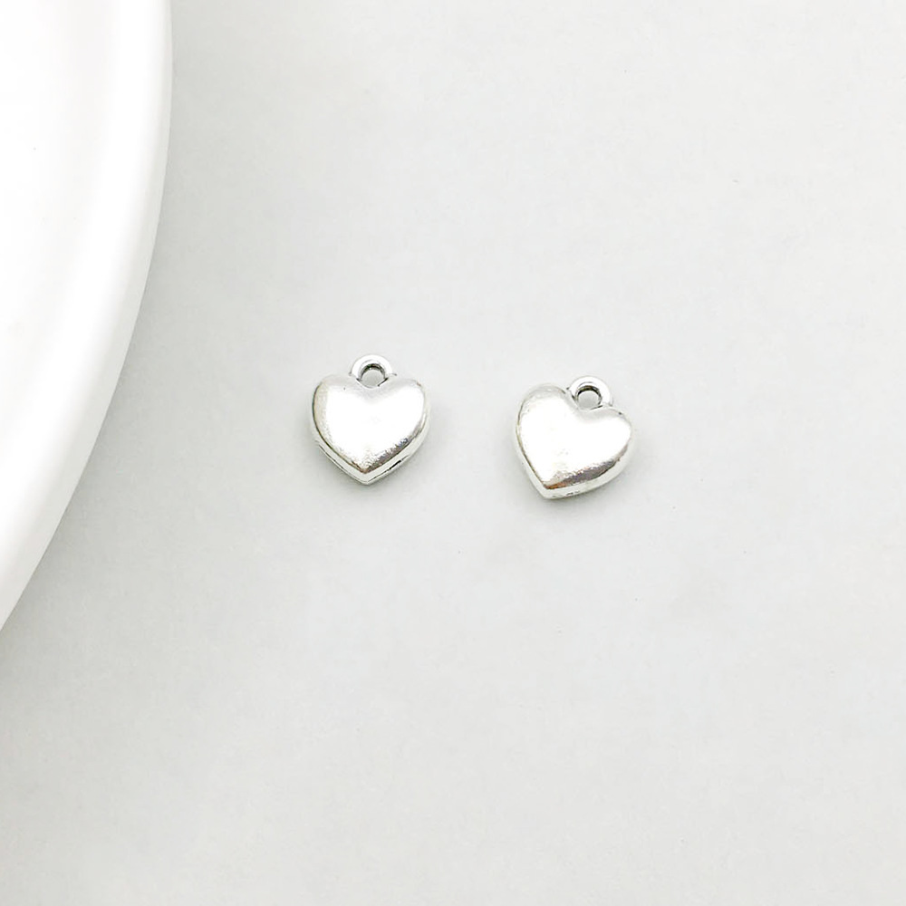 1 Ancient silver heart 8*9mm-1g-14096