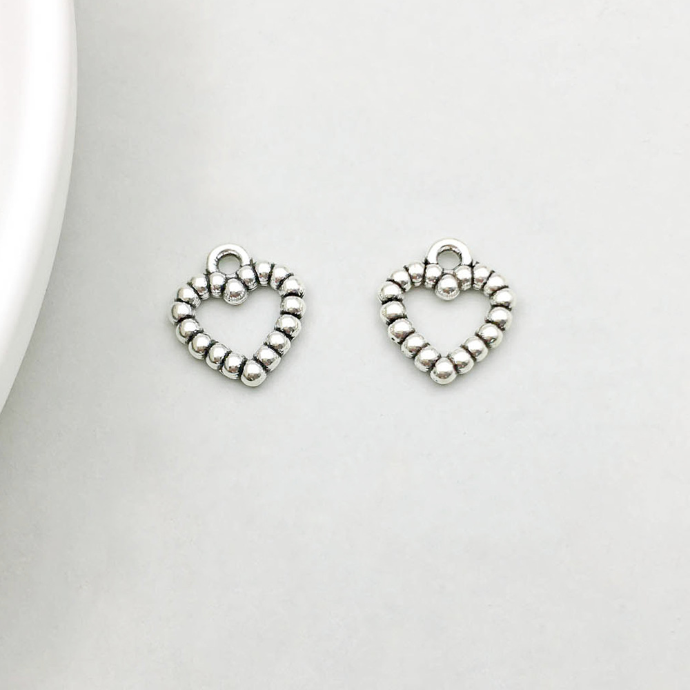 1 Ancient silver love 12*13mm-0.8g-14098