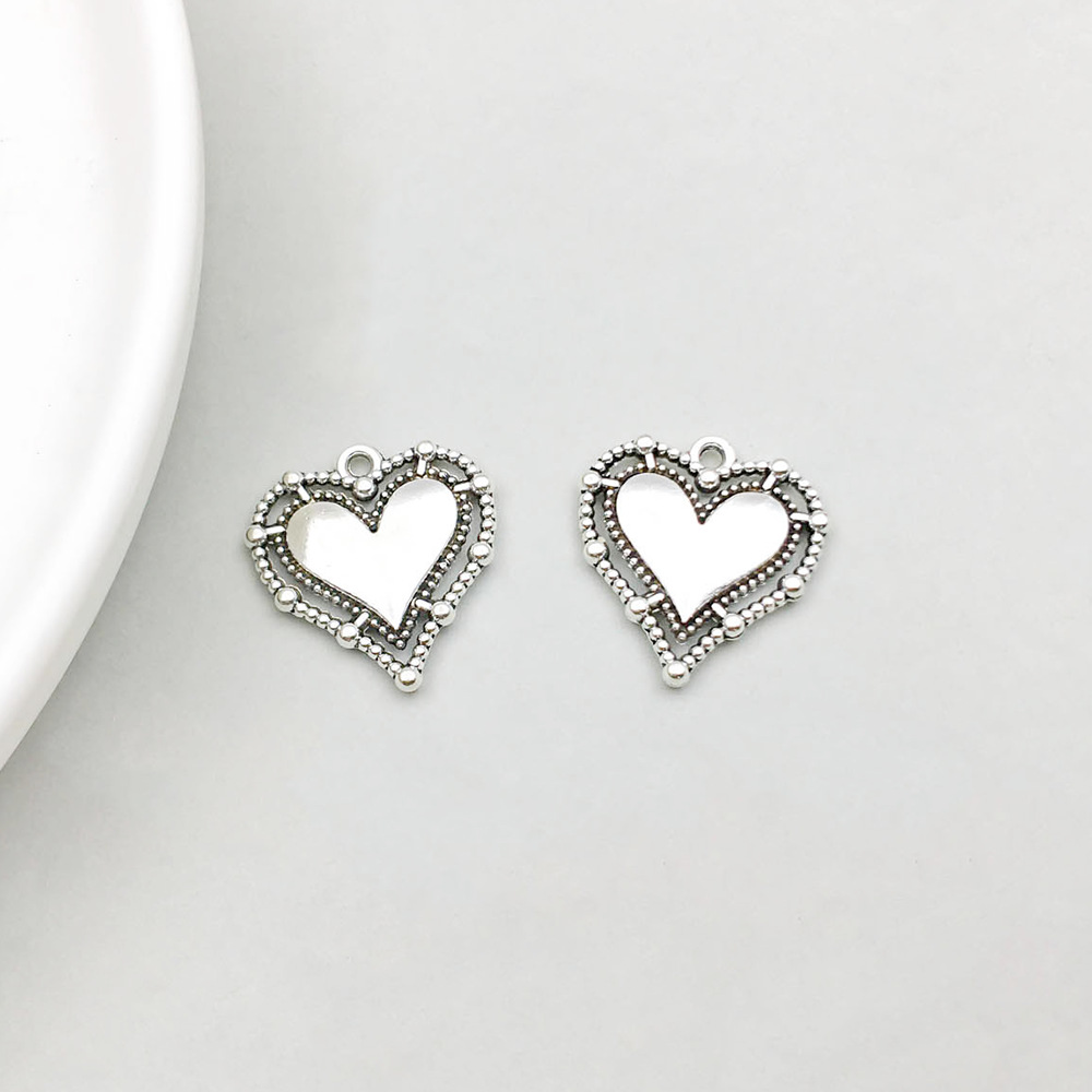 1 Ancient silver love 19*20mm-2.3g-15490