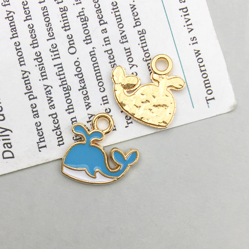 1 Drop Oil Blue Whale 14*12mm-0.7g-11029