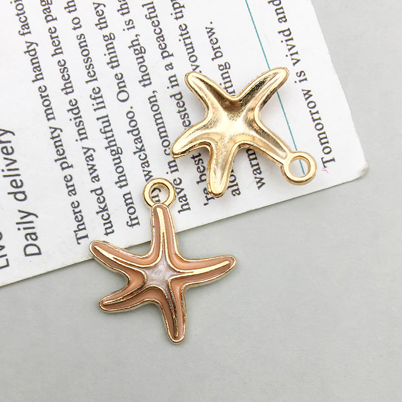 1 dripping pink starfish 17*17mm-0.8g-12312