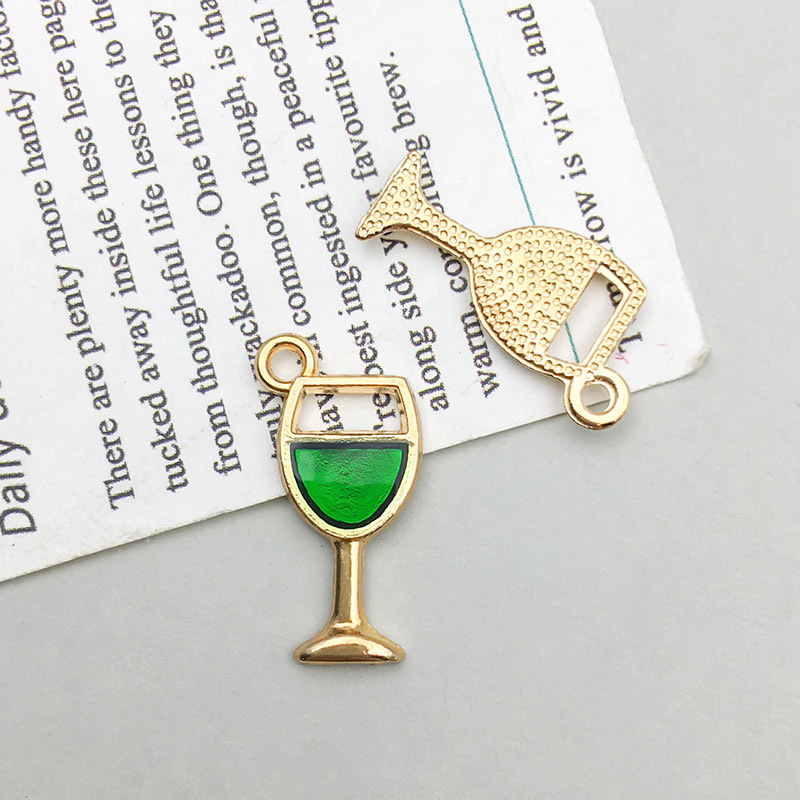 1 dripping oil green wine glass 10*18mm-0.5g-12349