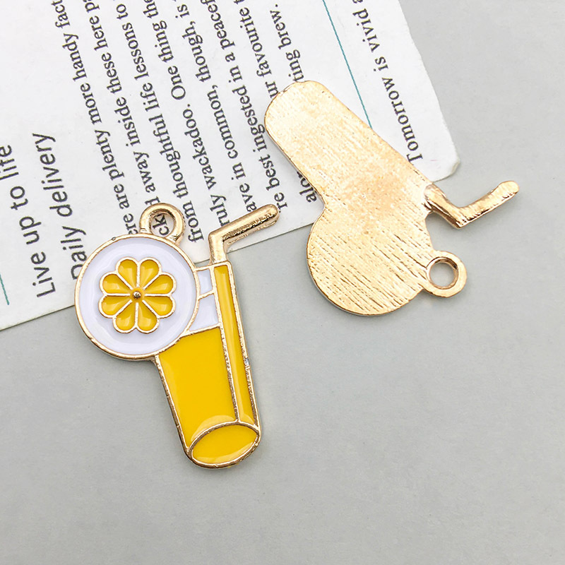 1 yellow drip lemon water pendant 20*25mm-1.7g-14969