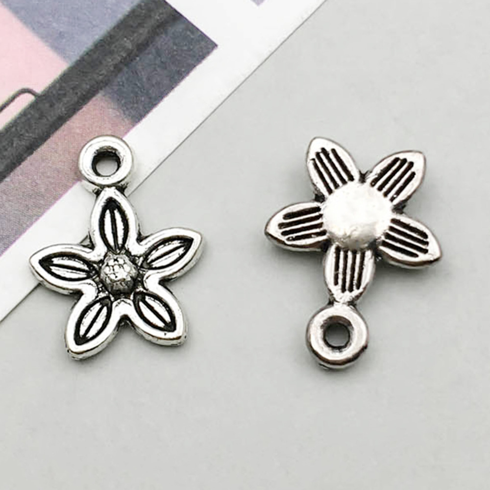 1 ancient silver florets 11*14mm-0.4g-4367