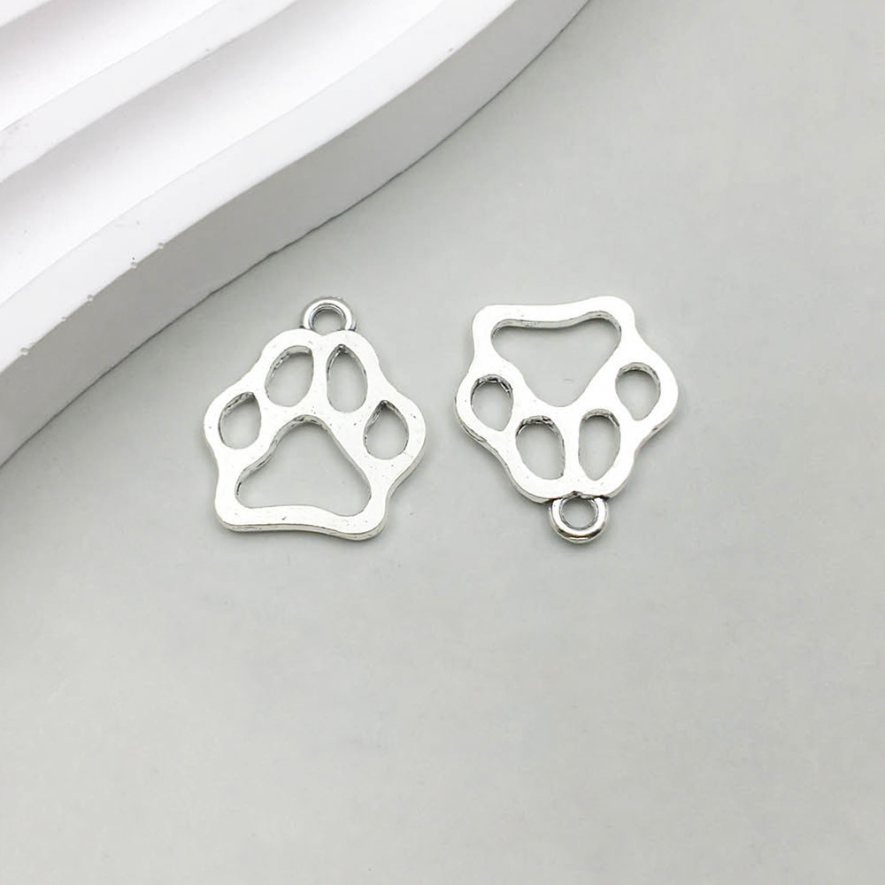 1 ancient silver hollow large dog claw 17*20mm-1.2g-7113