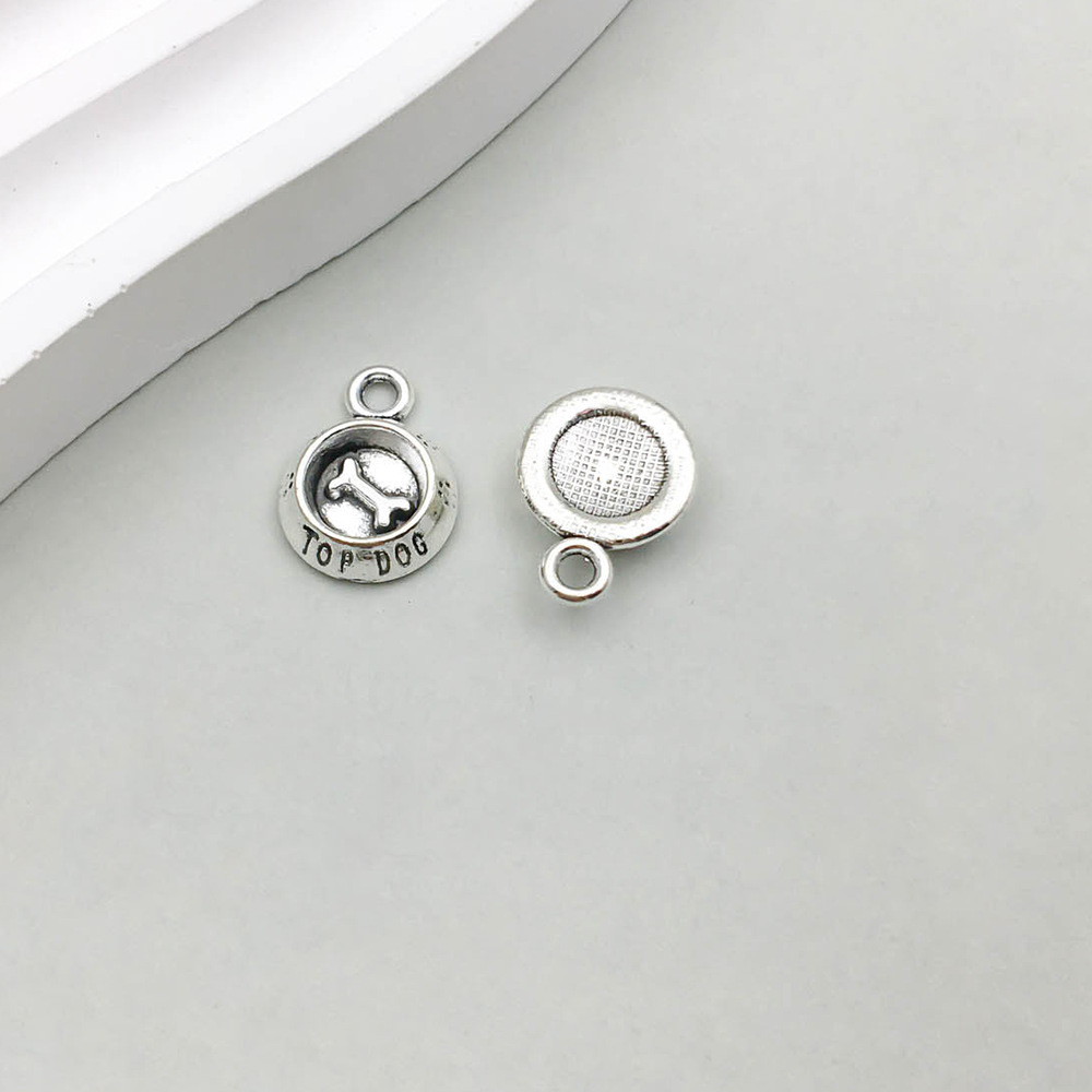 1 ancient silver dog rice basin 10*15mm-1.2g-9812