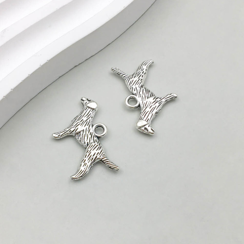 1 ancient silver animal dog 23*17mm-1.5g-11299