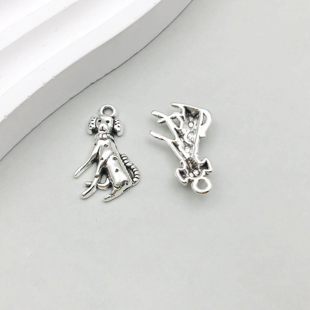 1 ancient silver animal dog 11*21mm-1.1g-11300