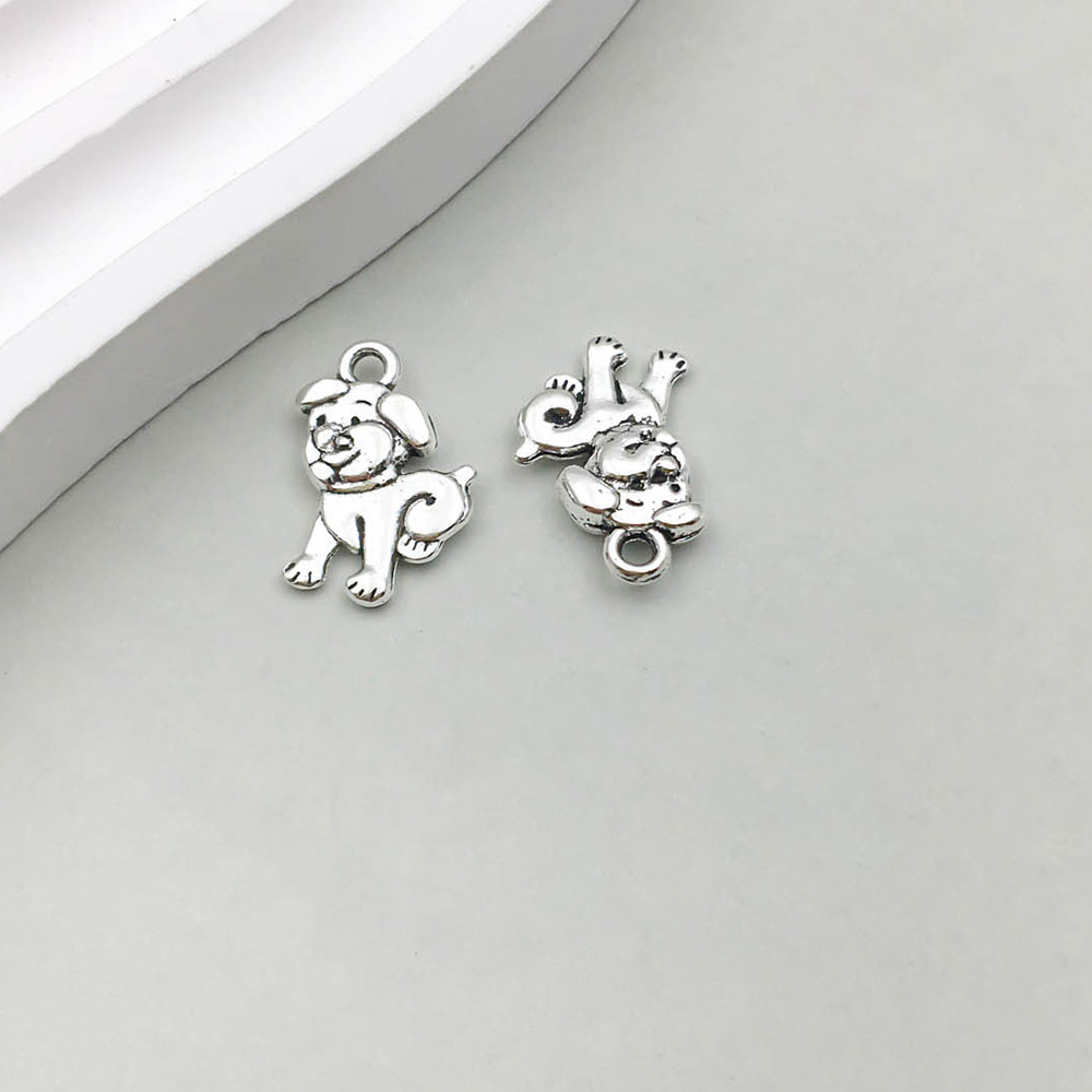 1 ancient silver dog 11*17mm-1.2g-15565