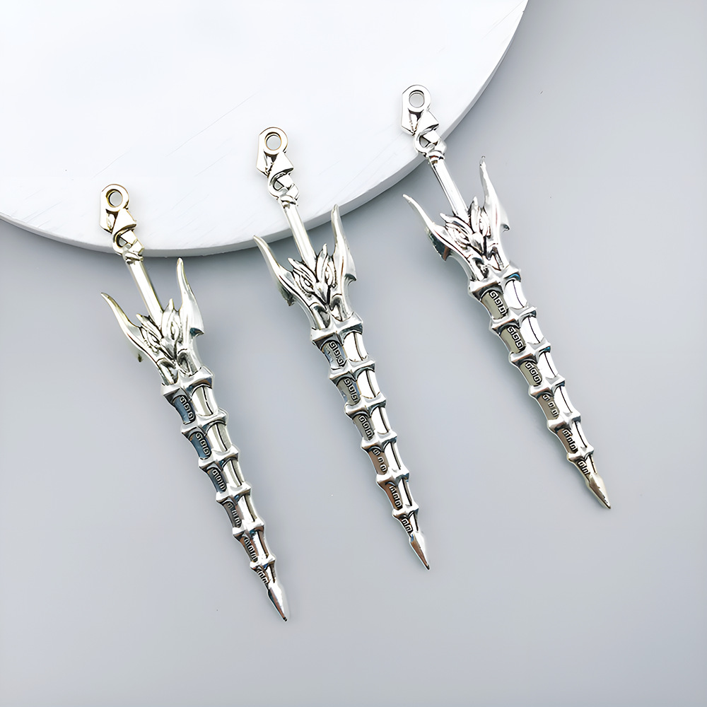 1 ancient silver sword 11*58mm-2.9g-16177