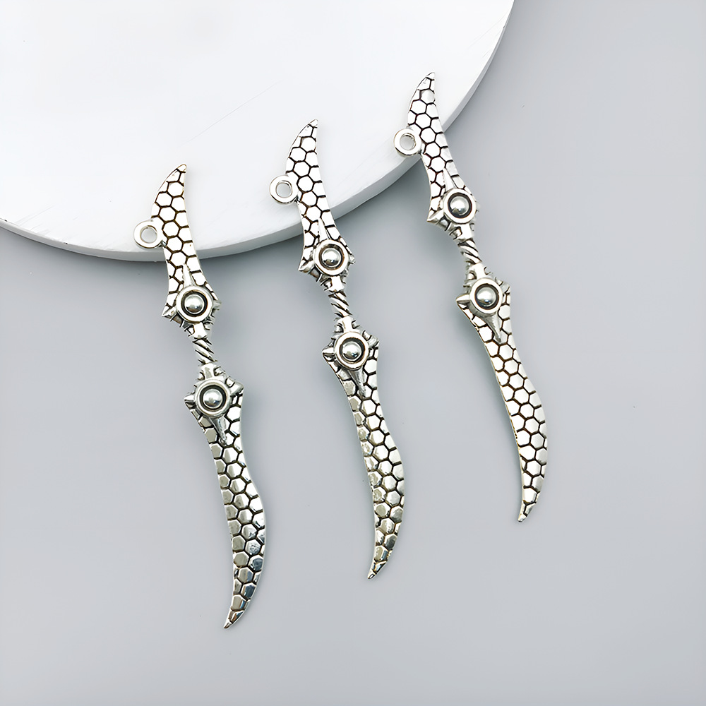 1 ancient silver sword 8*58mm-2.5g-16180