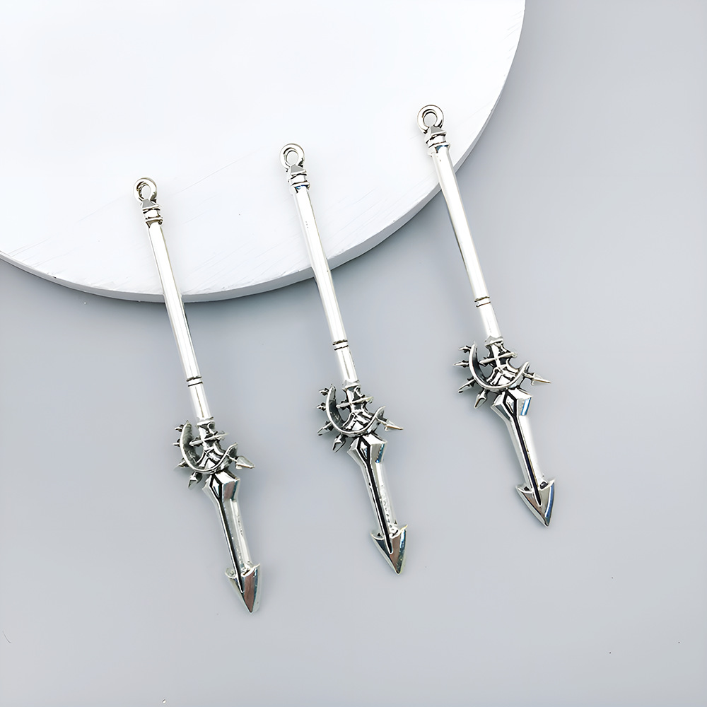 1 ancient silver sword 12*59mm-2.3g-16185