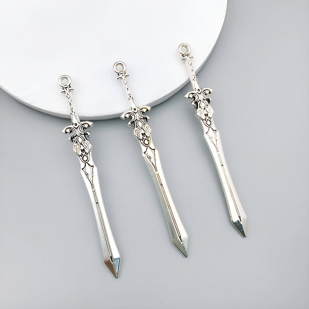 1 ancient silver sword 11*69mm-3.6g-16189