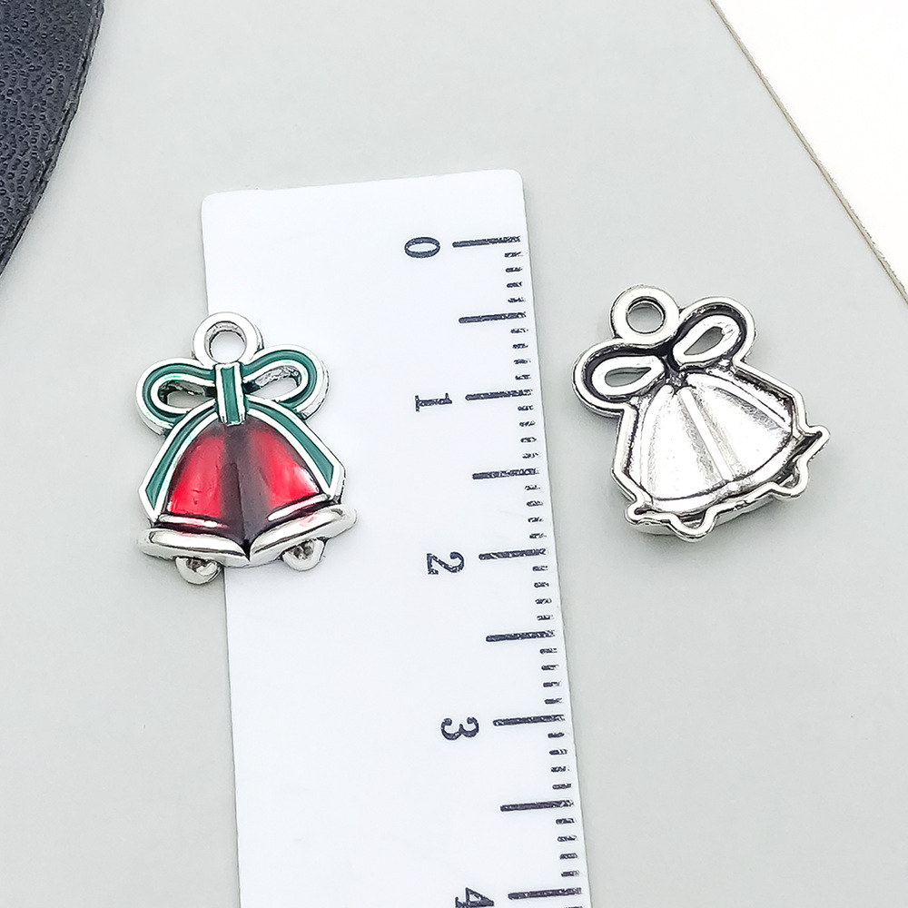 1 red dripping oil christmas bell 17*13mm-1g-19652