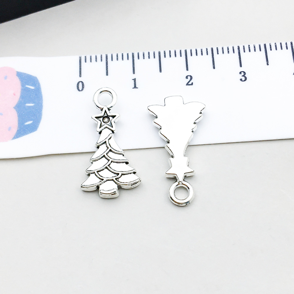 1 ancient silver christmas tree 11*21mm-1g-8849
