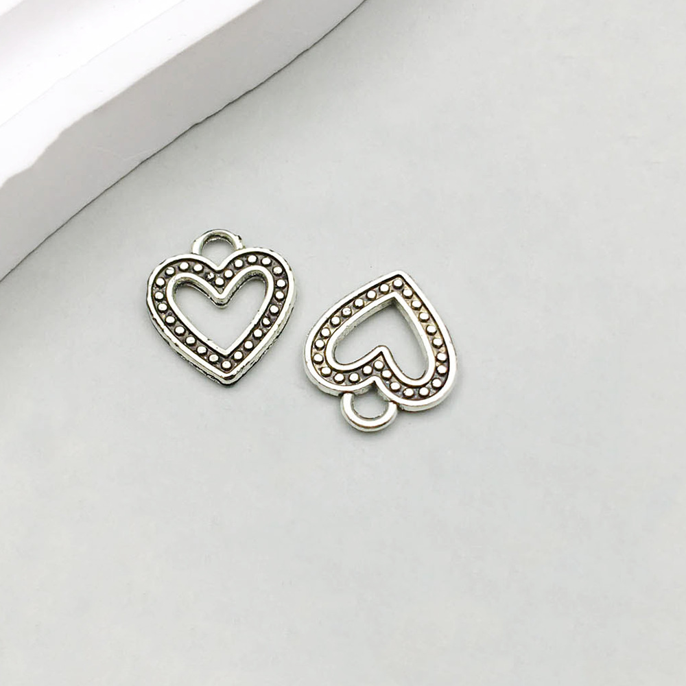 1 ancient silver heart 12*14mm-0.6g-11281