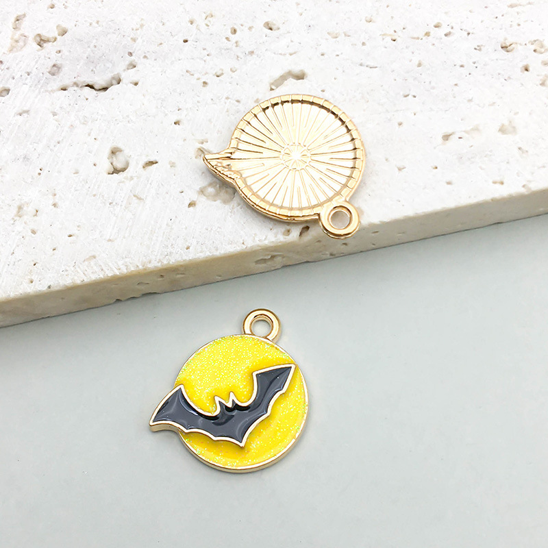 1 Halloween Drop Black Bat 17*15mm-1.3g-15285