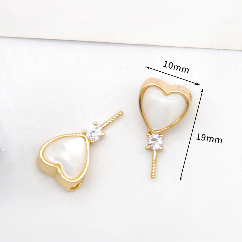 Style 12 White Shell Love Pendant Empty Pendant