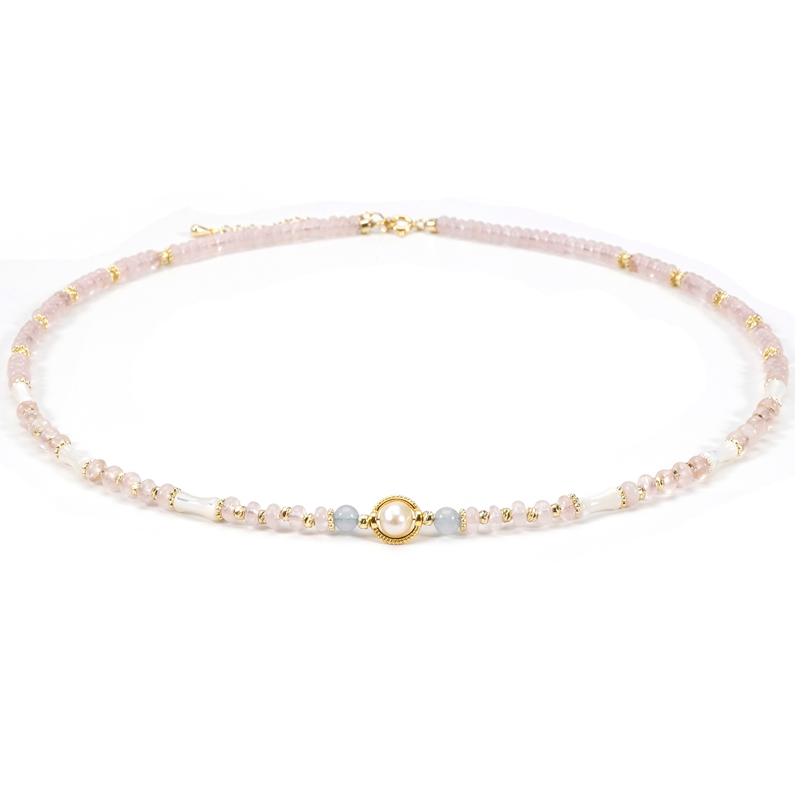 Pearl powder crystal necklace