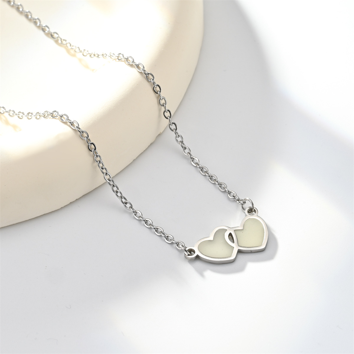 Silver luminous heart