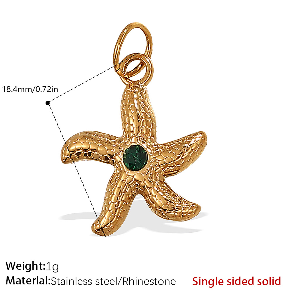 Pj303gng green diamond solid gold pendant