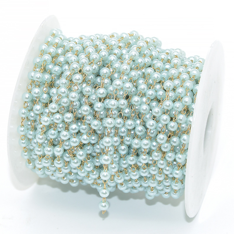 Blue beads-kC gold chain