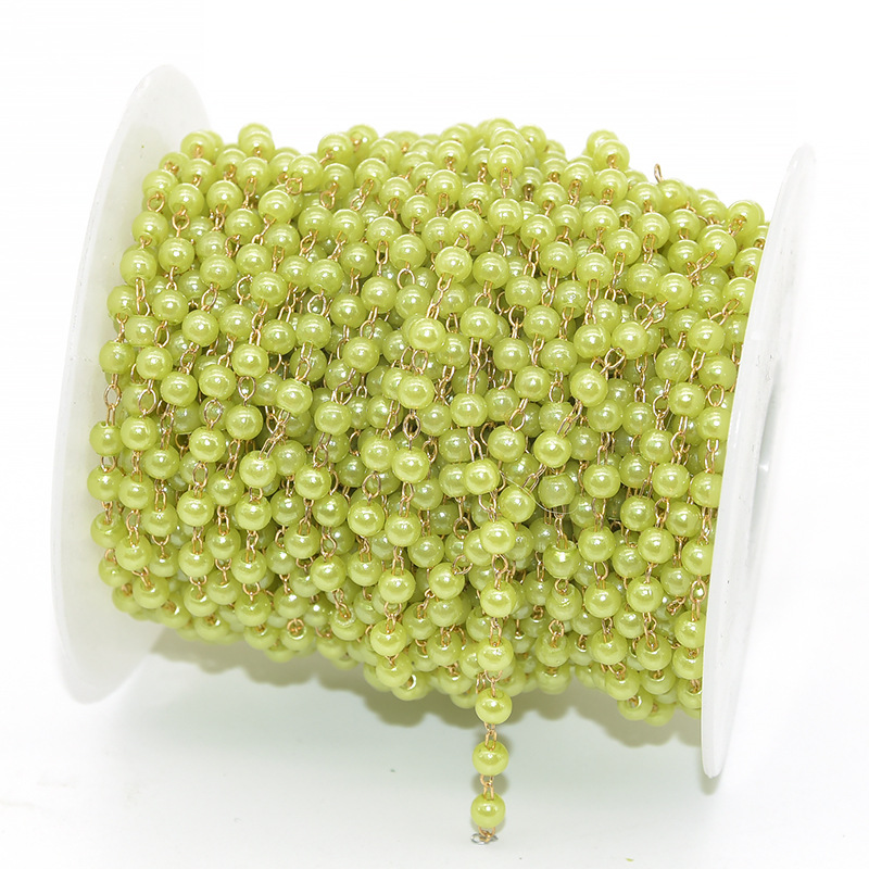 Yellow beads-kC gold chain