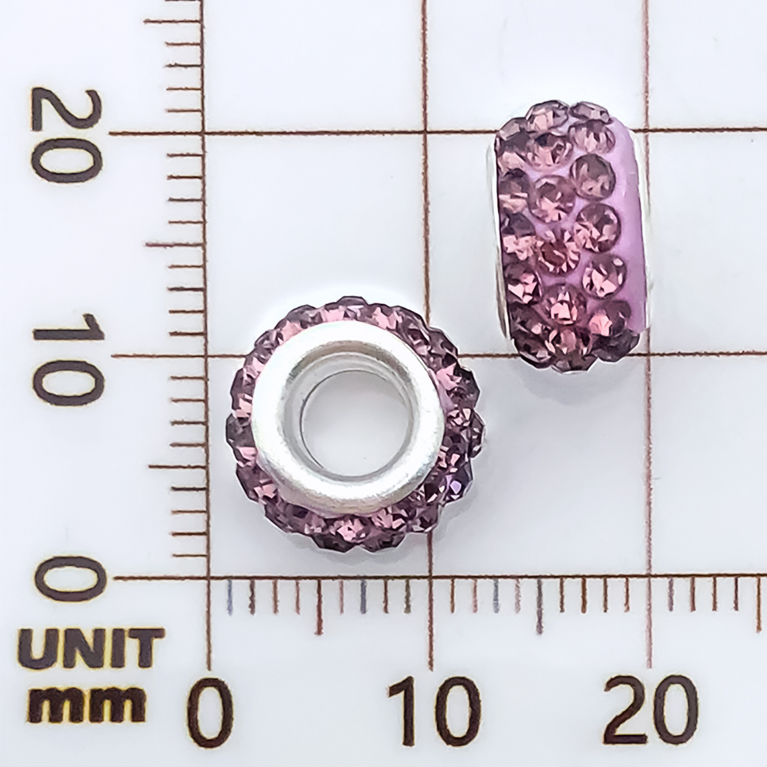 1 purple point drill large hole beads 11mm-aperture 4mm-0.9g-11553