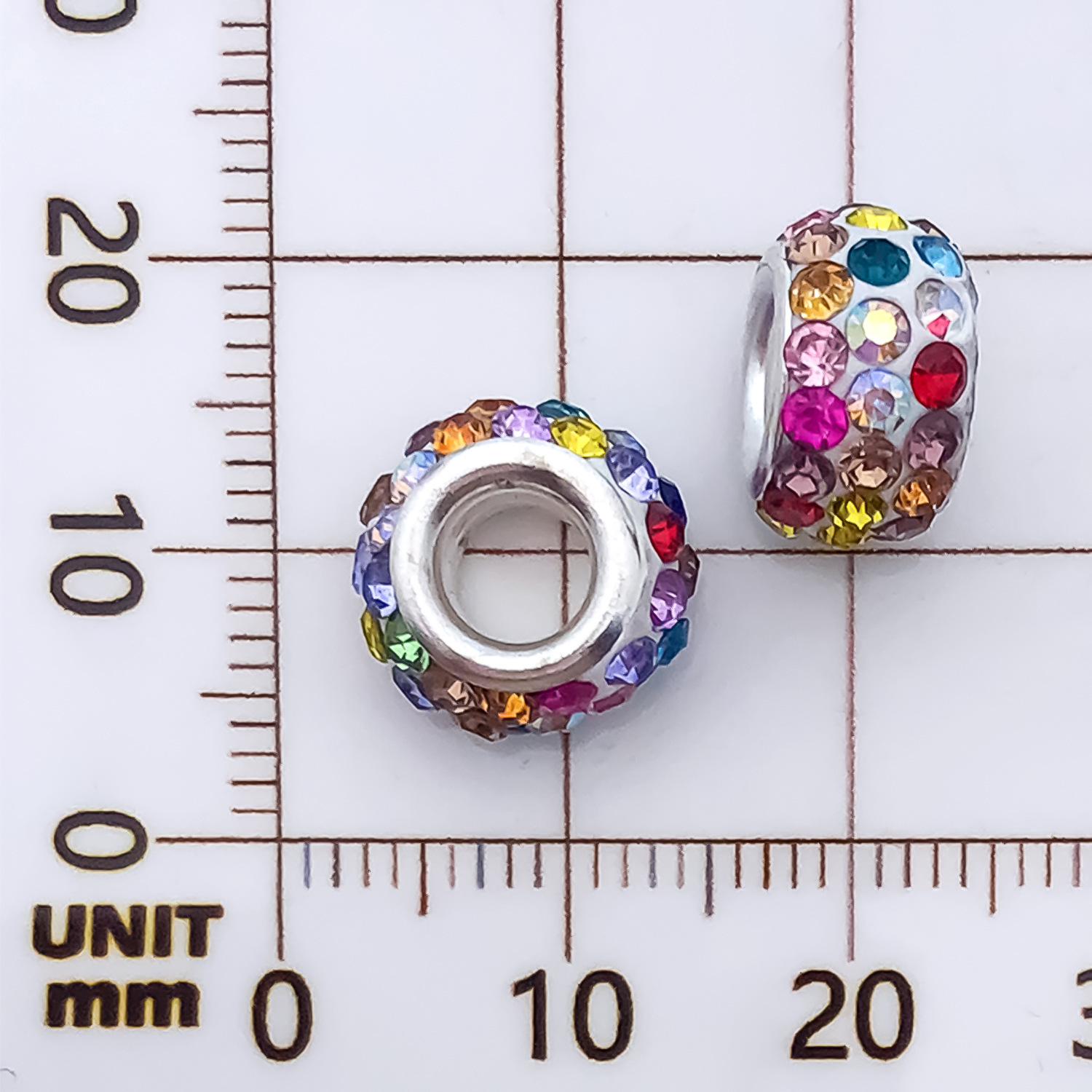 1 colorful point drill large hole beads 11mm-aperture 4mm-0.9g-11555