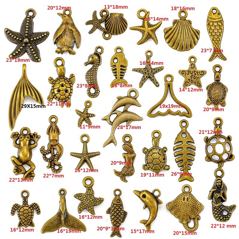 Ancient green mixed style fixed 30 pieces/25g