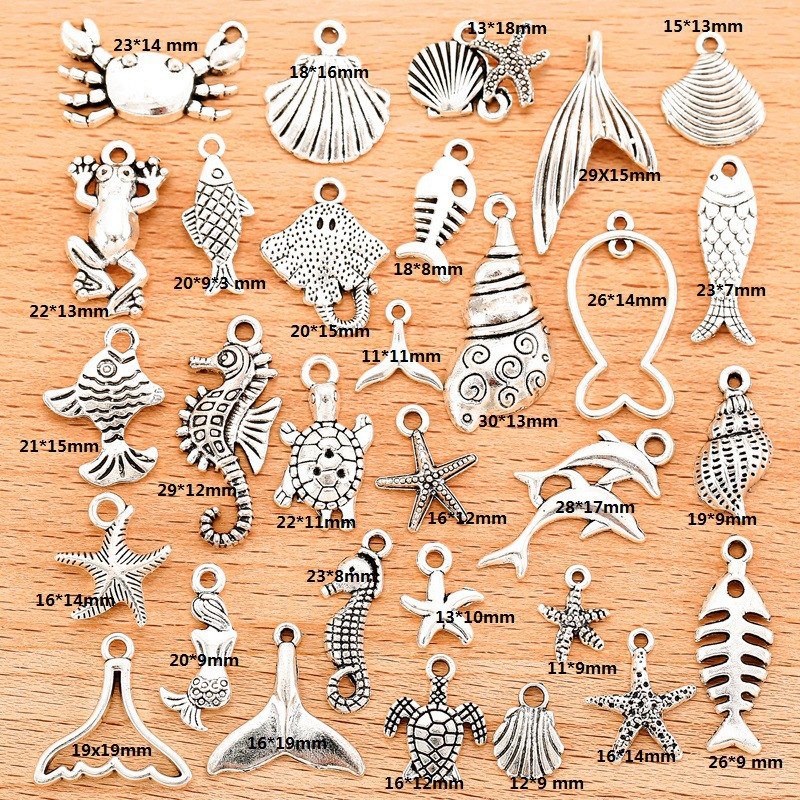 Ancient silver mixed style fixed 30 pieces/25g