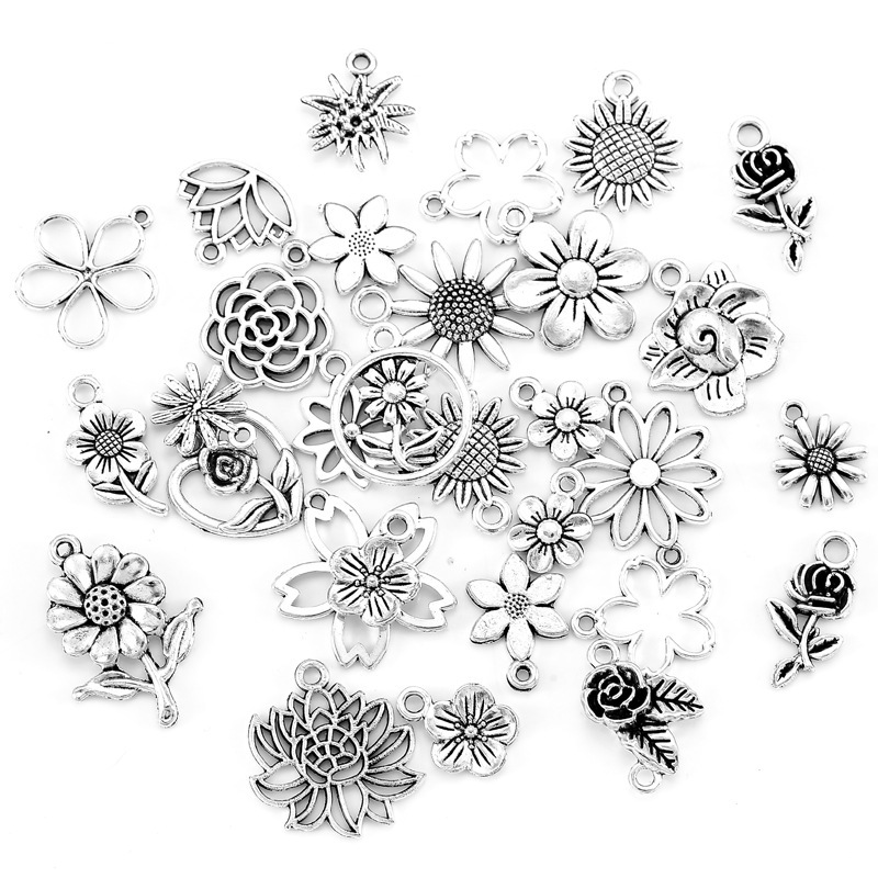 30pcs ancient silver random/30g