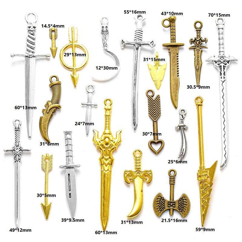 Anime weapons 20 pieces 29g mixed colors