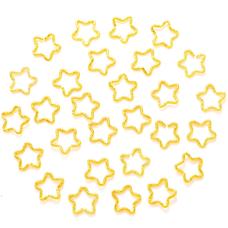 Five-pointed star gold/1.5*16*16mm/0.6g