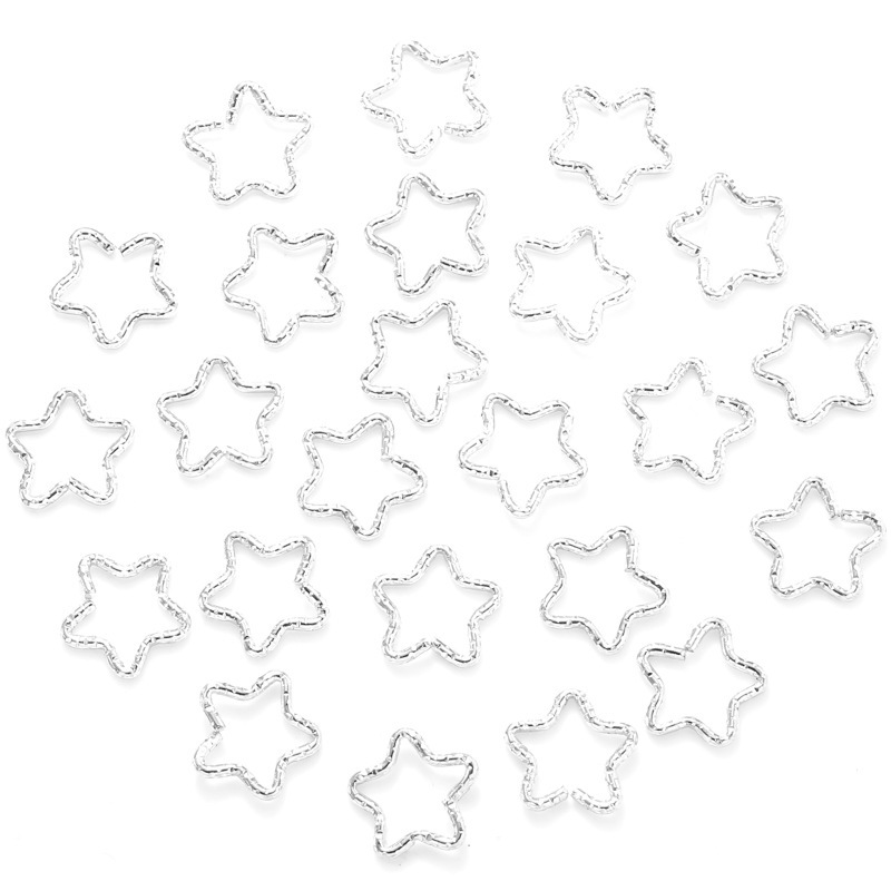 Five-pointed star white K/1.5*16*16mm/0.6g