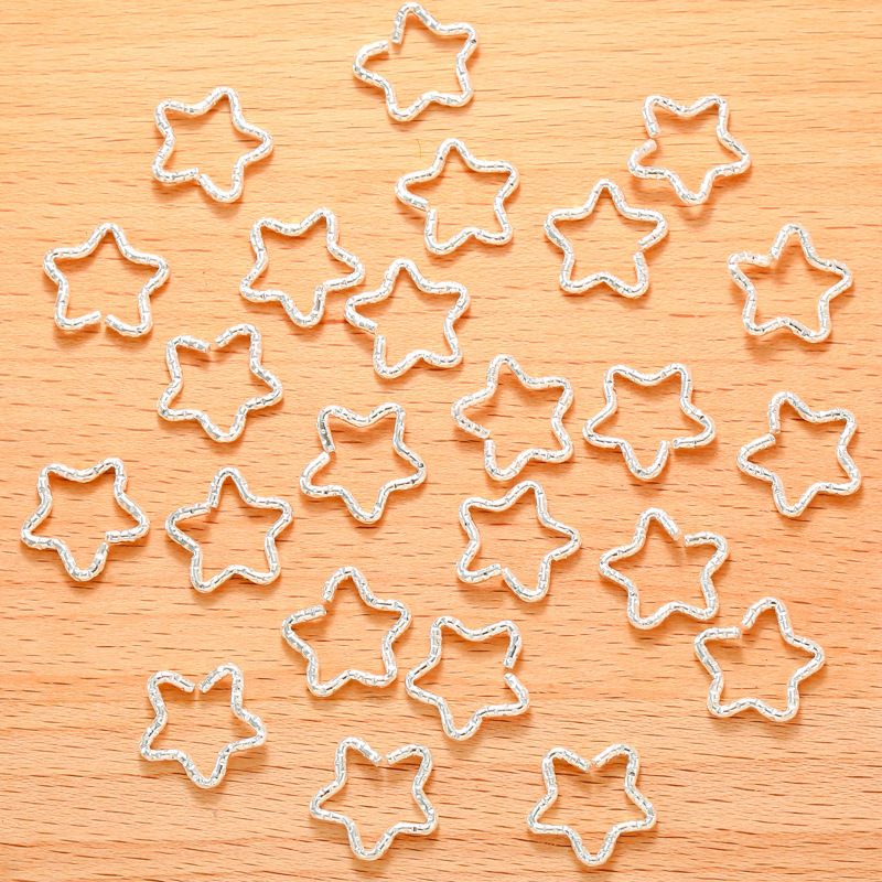 Five-pointed star bright silver/1.5*16*16mm/0.6g