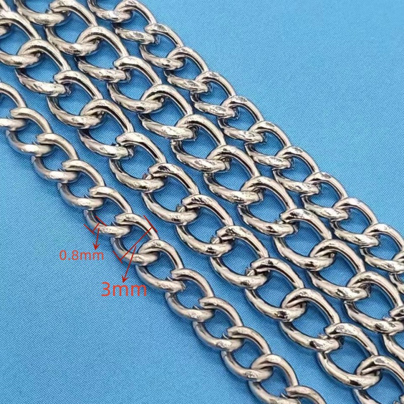 2 meters a pack of white K grinding chain Y1-F-10/0.8*3mm/24g