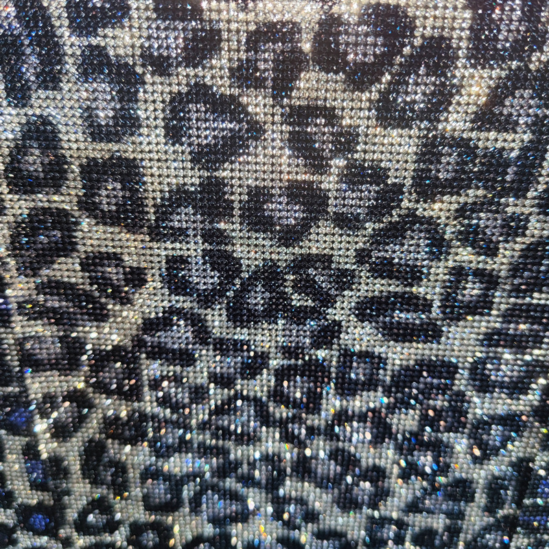 Silver Black gray leopard print