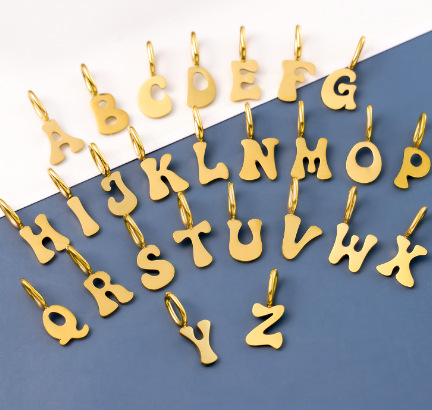 A gold set of 26 letters