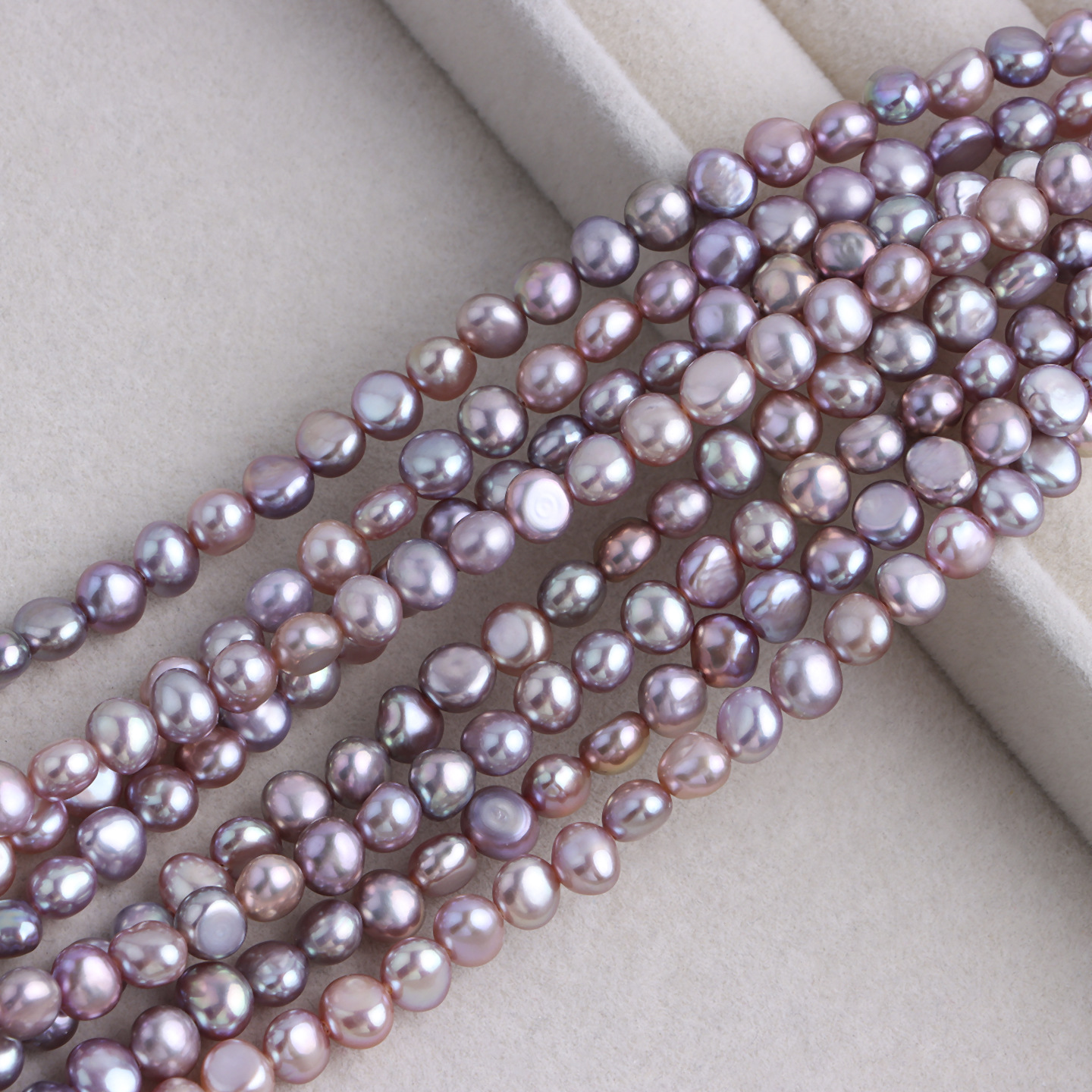 Demon purple 6mm horizontal hole small stone 1 string